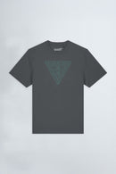 Gray t-shirt with 'Velvet' logo on a light background