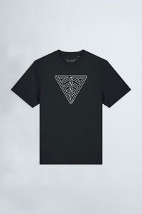 Black t-shirt with 'Velvet' logo on a light background