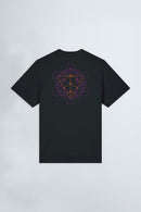 Black t-shirt with 'Velvet' logo on a light background